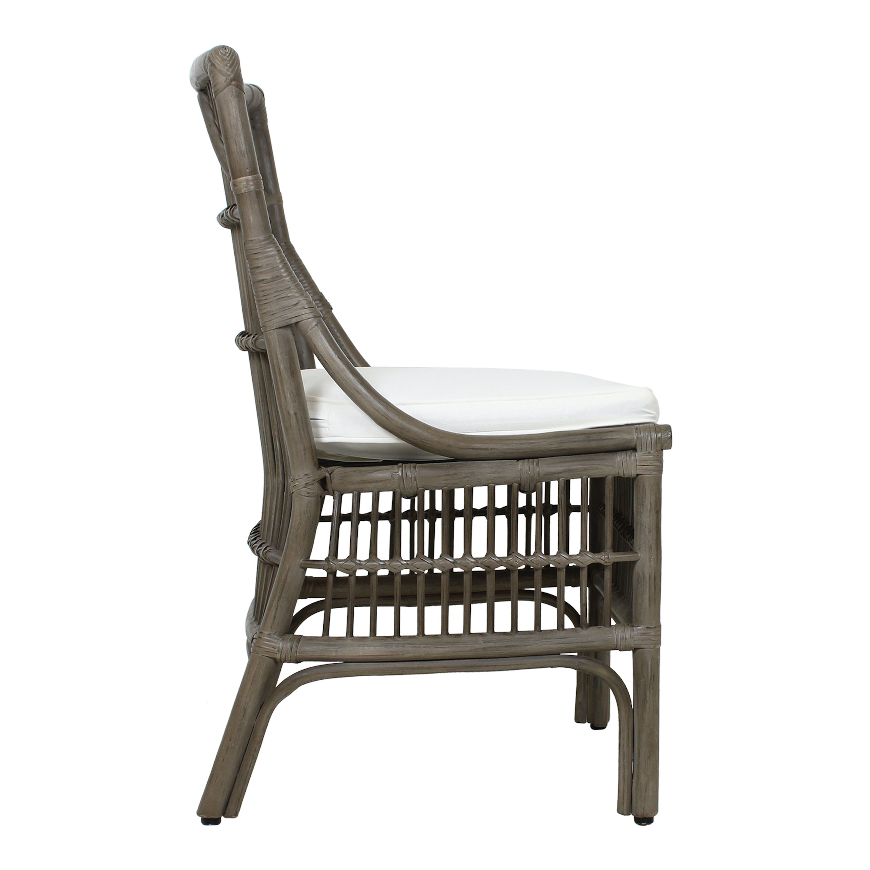 Cunard Rattan Slat Back Upholstered Dining Chair 2 Piece Set image number 4