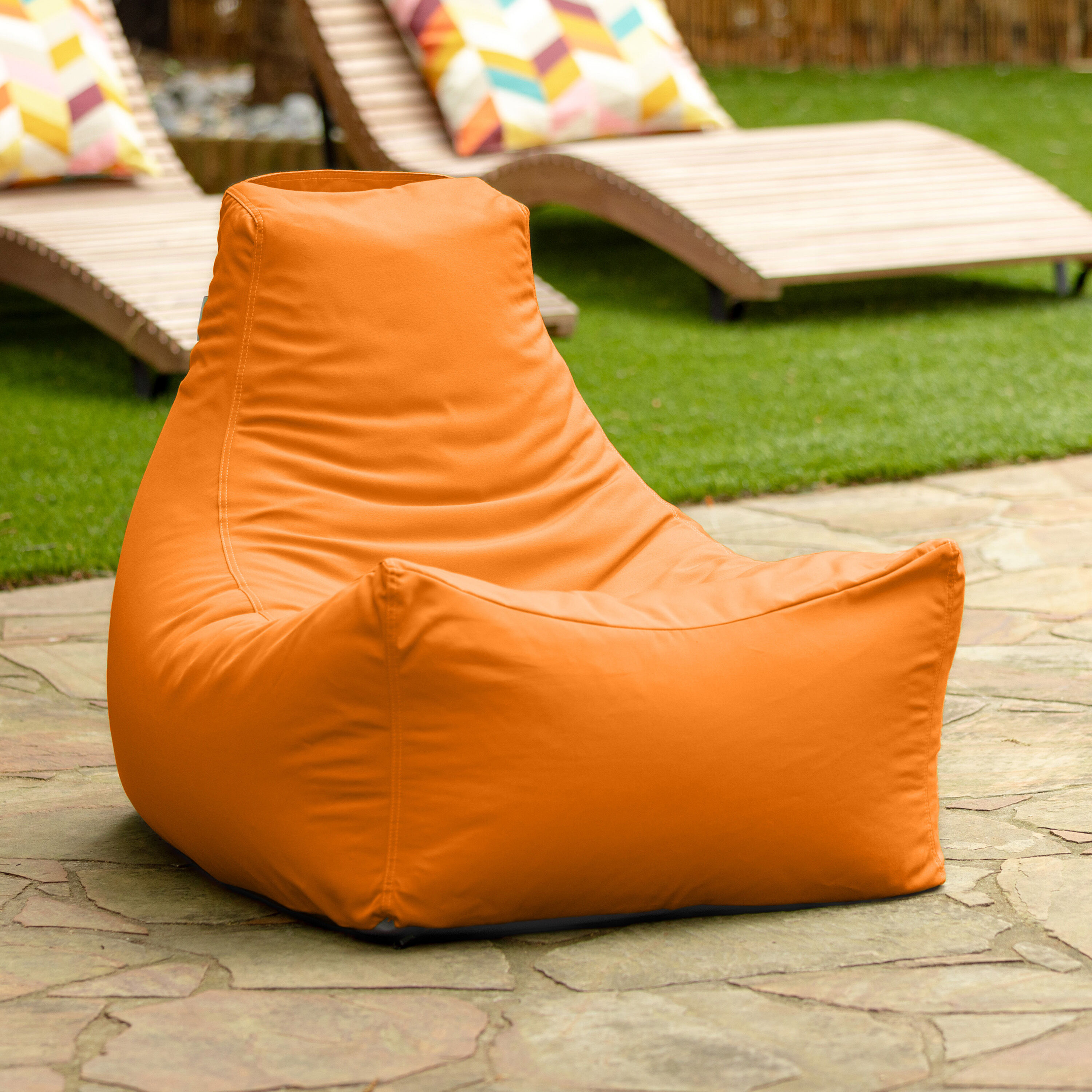 Davian Sunbrella Outdoor Bean Bag Lounge Chair with Handle image number 3