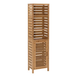 Sven Tall Natural Bamboo Storage Cabinet