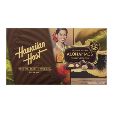 Hawaiian Host Dark Chocolate Alohamacs Box Hawaiian Host Dark Chocolate Alohamacs Box