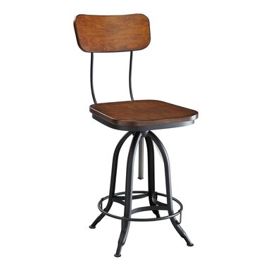 Dowell Wood and Metal Adjustable Height Stool Dowell Wood and Metal Adjustable Height Stool