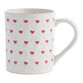 White and Red Debossed Heart Reactive Glaze Ceramic Mug image number 0