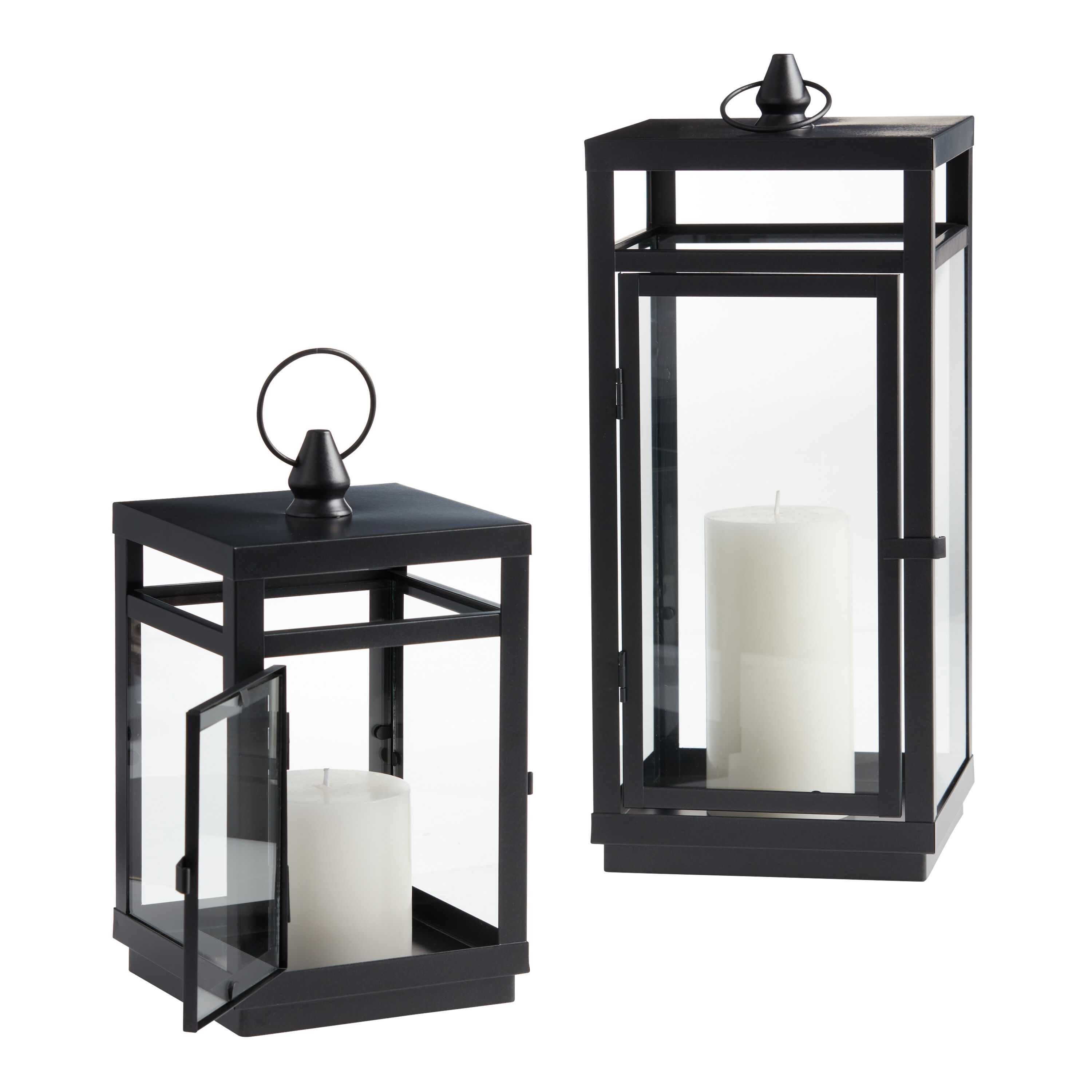 Modern black lantern clearance