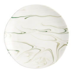 Green And White Marbled Organic Salad Plate
