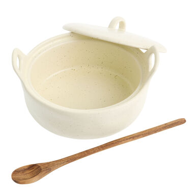Mini Oval Speckled Ceramic Cocotte Baking Dish with Spoon Mini Oval Speckled Ceramic Cocotte Baking Dish with Spoon
