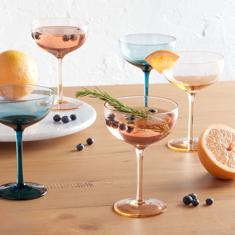 True Coupe Glasses Martini Daiquiri Manhattan Cocktail Barware Glass, Clear  ,4 Count (Pack of 1)