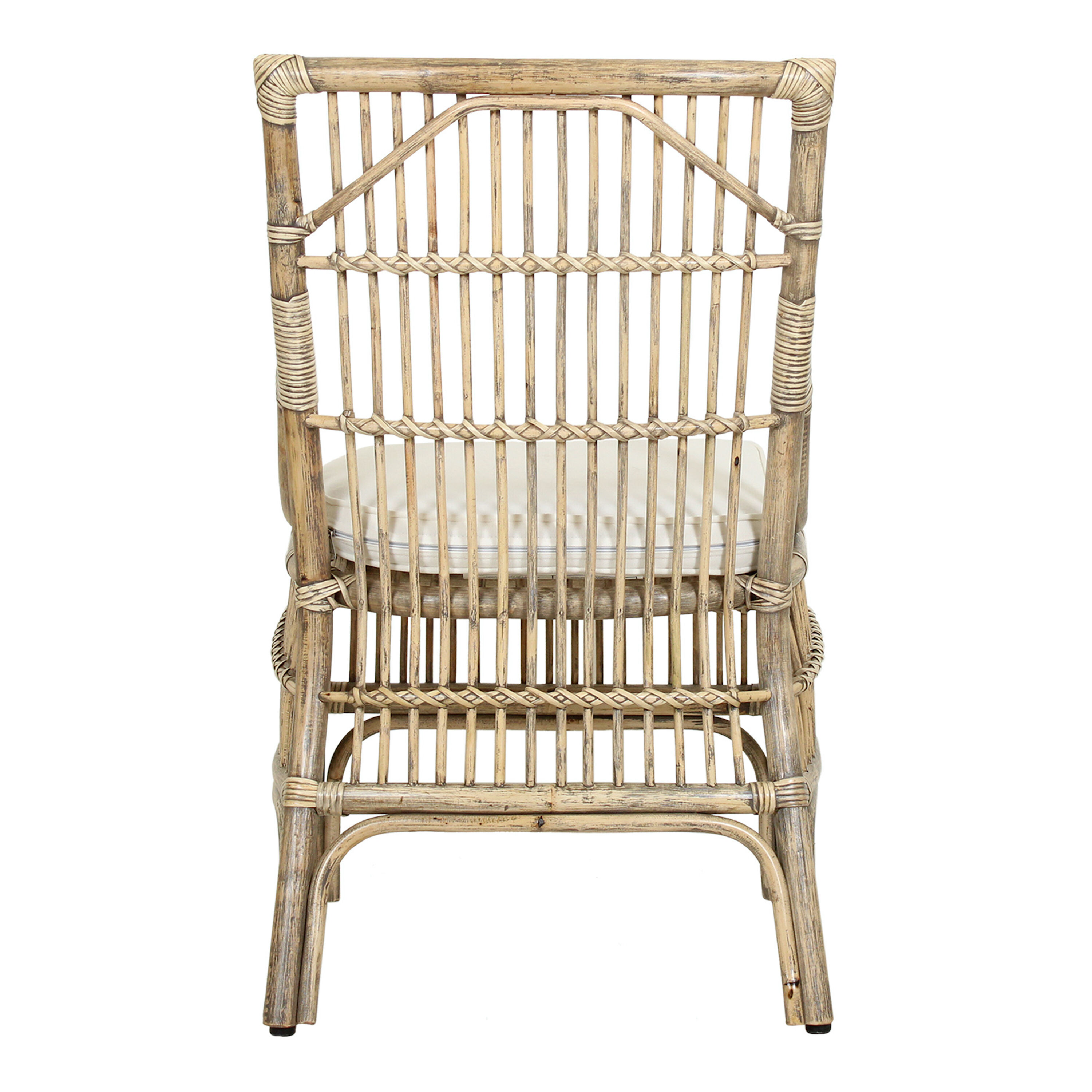 Cunard Rattan Slat Back Upholstered Dining Chair 2 Piece Set image number 3