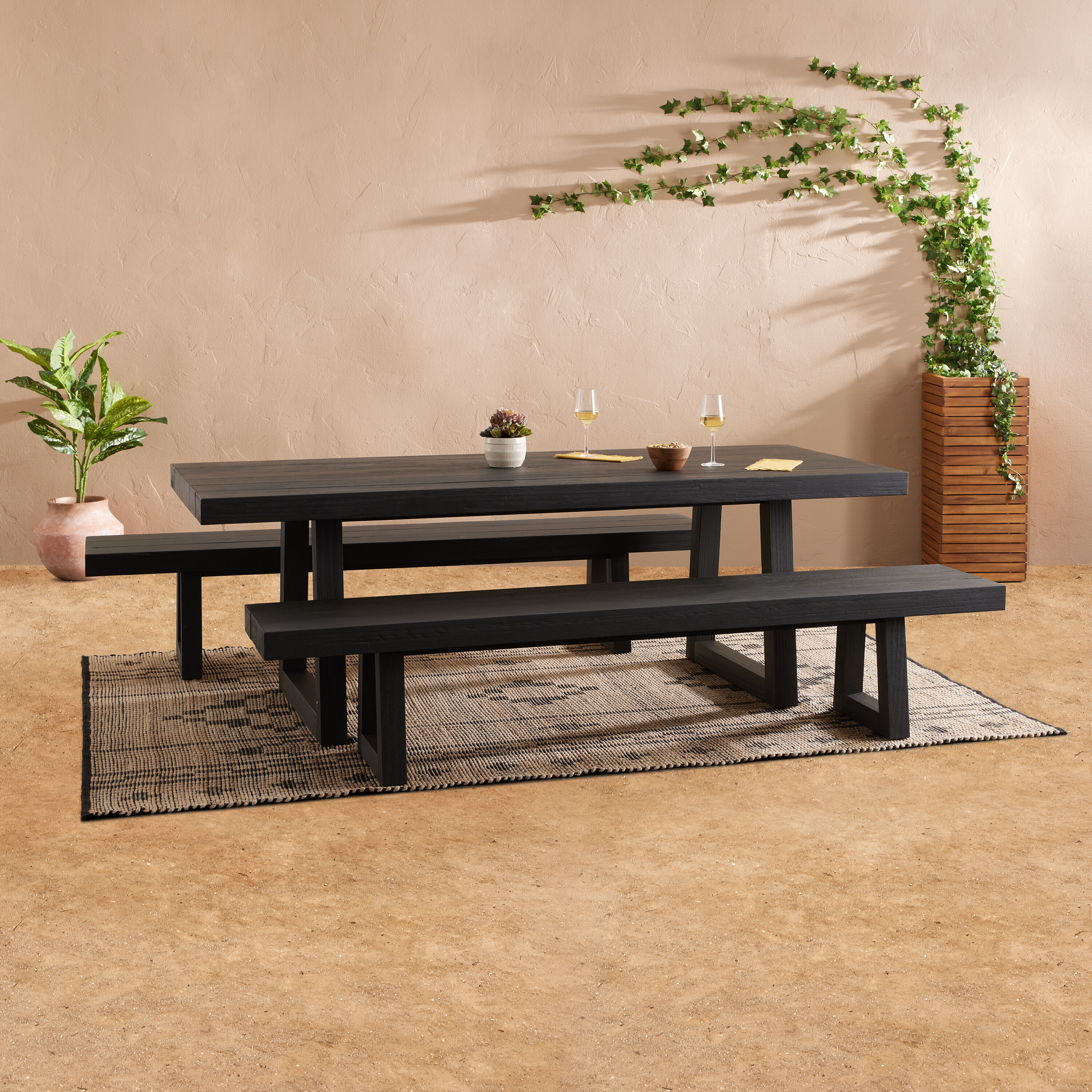 Eucalyptus wood bench shop