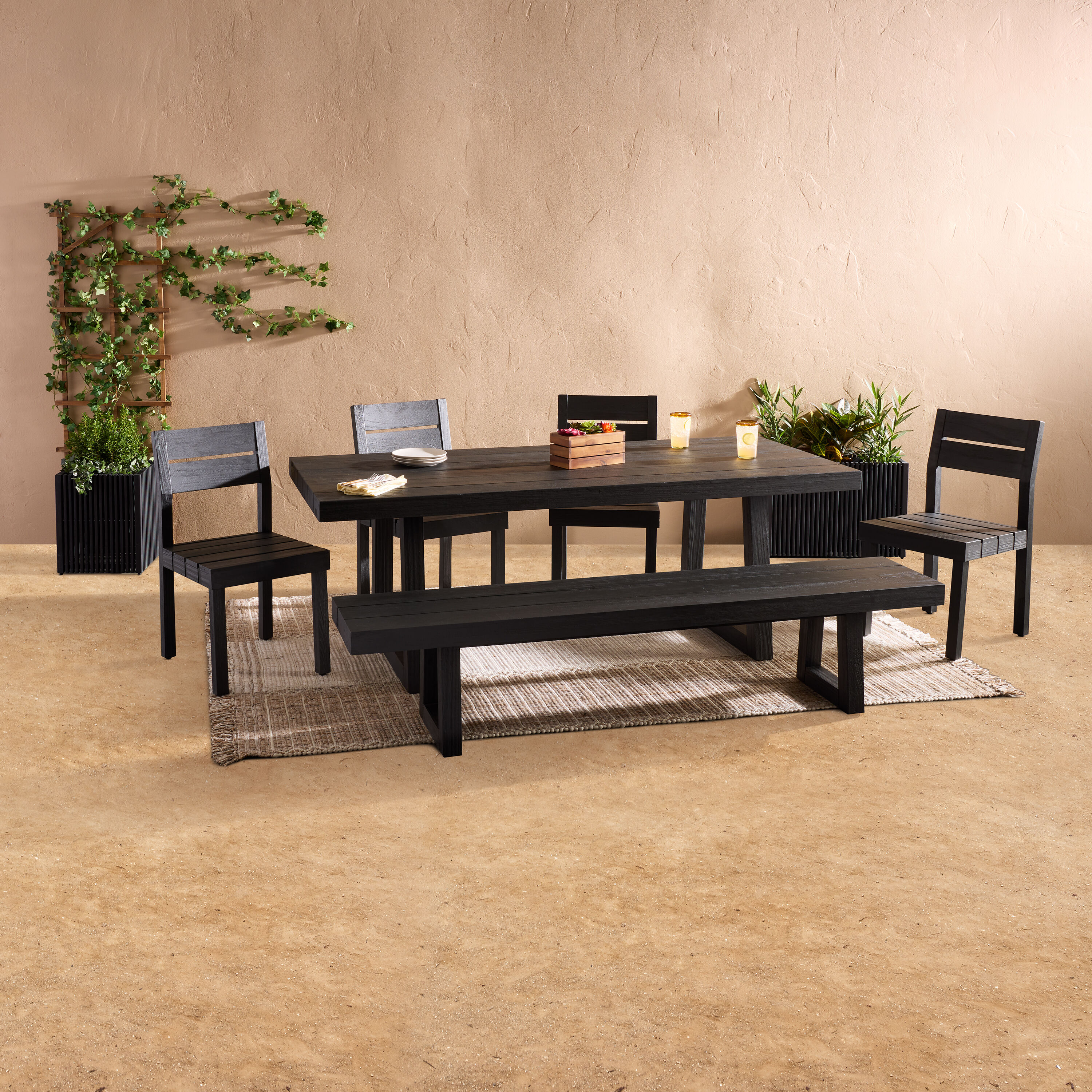 Rayne Charcoal Eucalyptus Wood Outdoor Collection image number 0