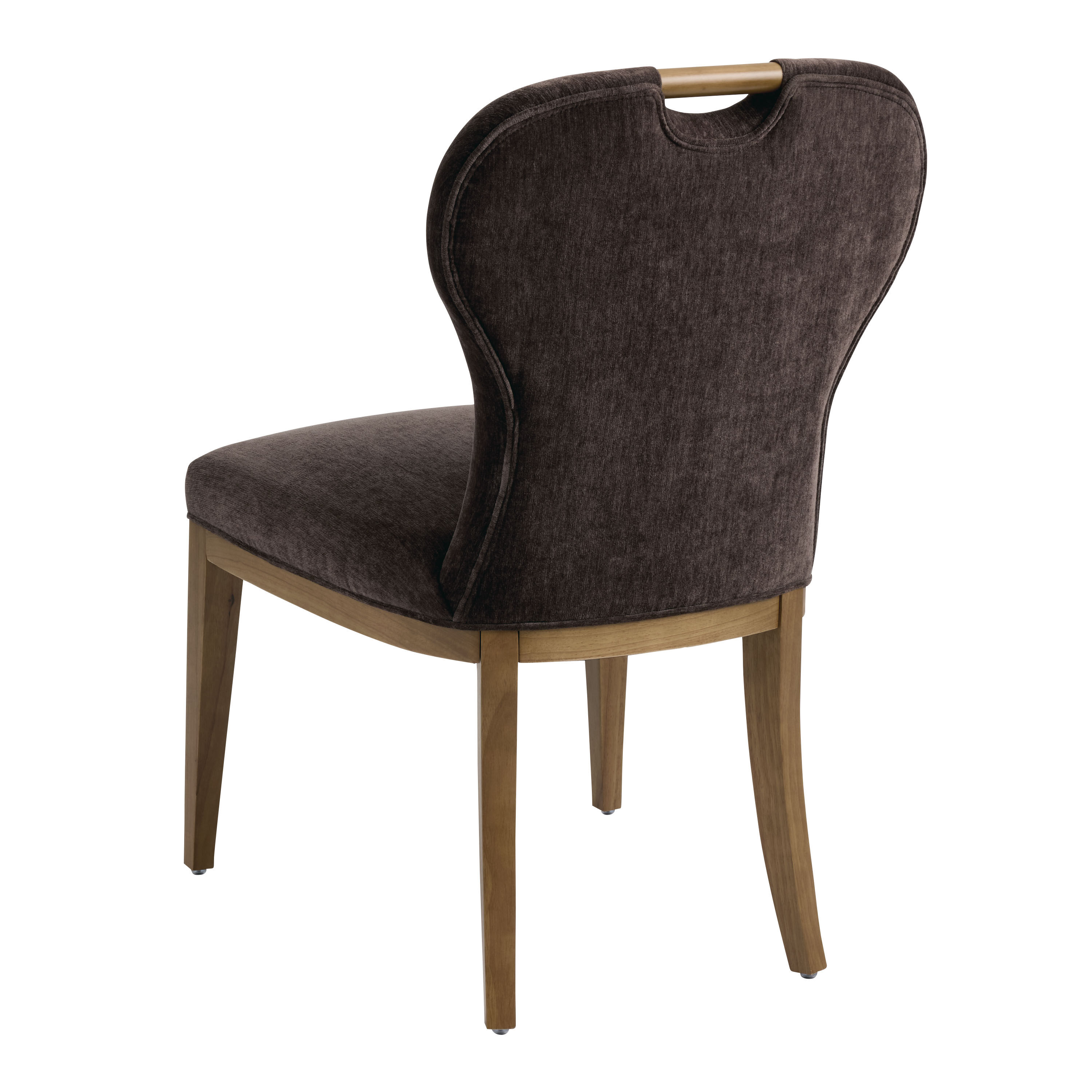 Ella Mink Chenille Upholstered Dining Chair Set of 2 image number 3