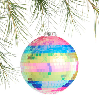 Iridescent Disco Ball Ornament Set of 3 Iridescent Disco Ball Ornament Set of 3