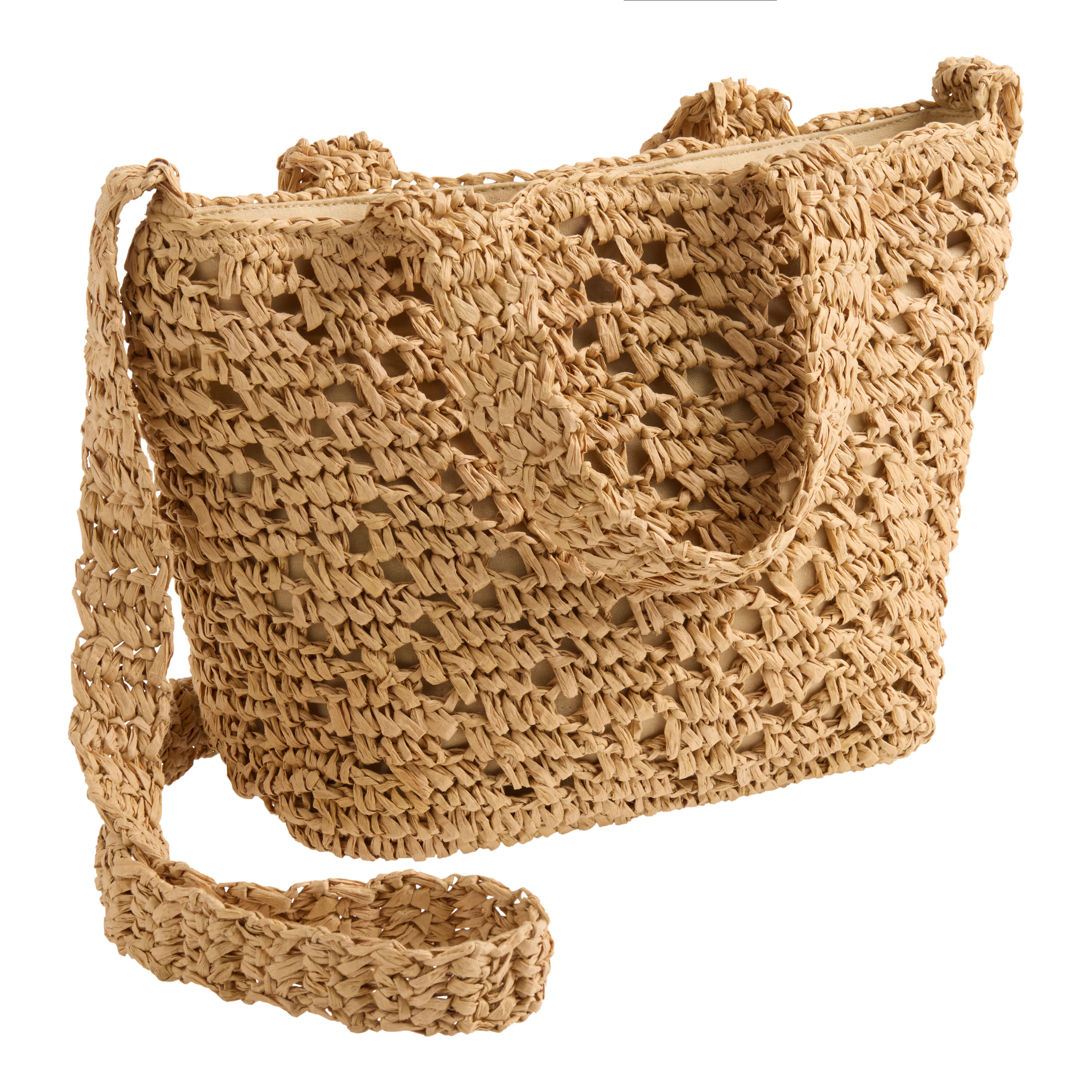 Square Straw Woven Crossbody Bag
