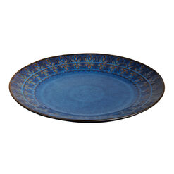 Willow Round Indigo Blue Embossed Serving Platter