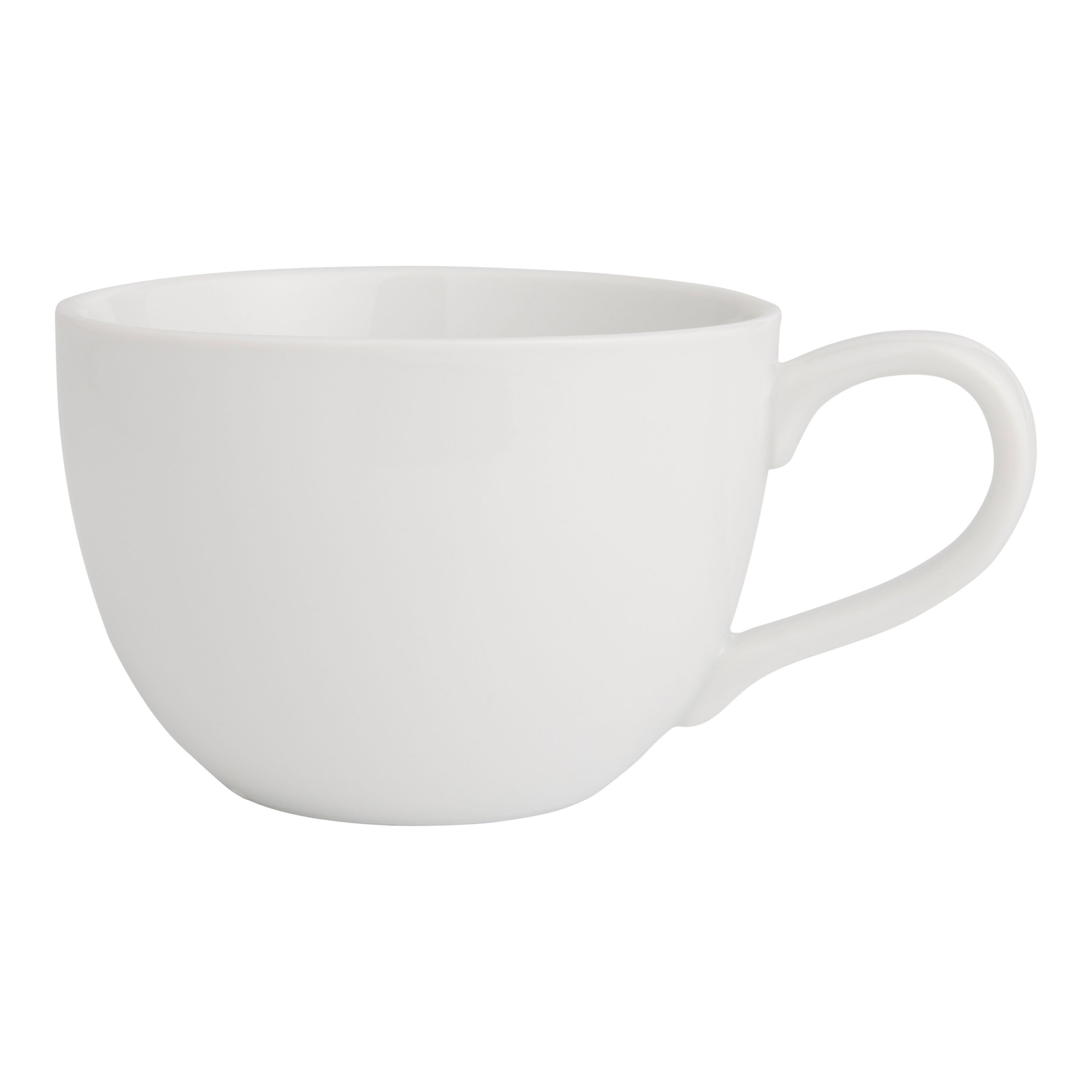Coupe Oversized White Porcelain Mug image number 0