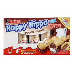 Kinder Happy Hippo Cocoa Cream Biscuits 5 Pack