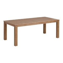 Corsica Light Brown Slatted Eucalyptus Outdoor Dining Table