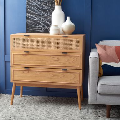 Sadie Small Natural Rattan And Wood Dresser Sadie Small Natural Rattan And Wood Dresser