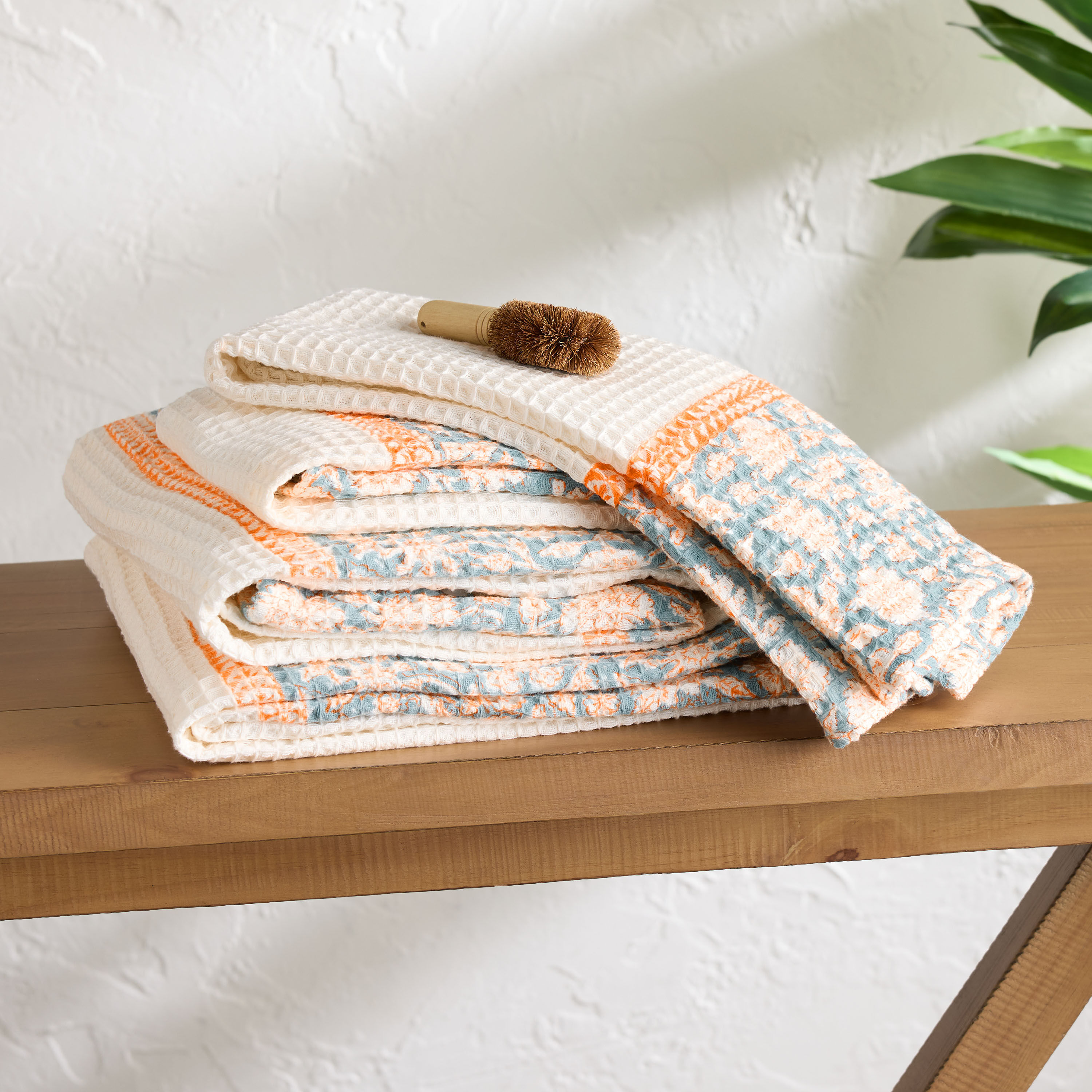 Blue print bath towels best sale
