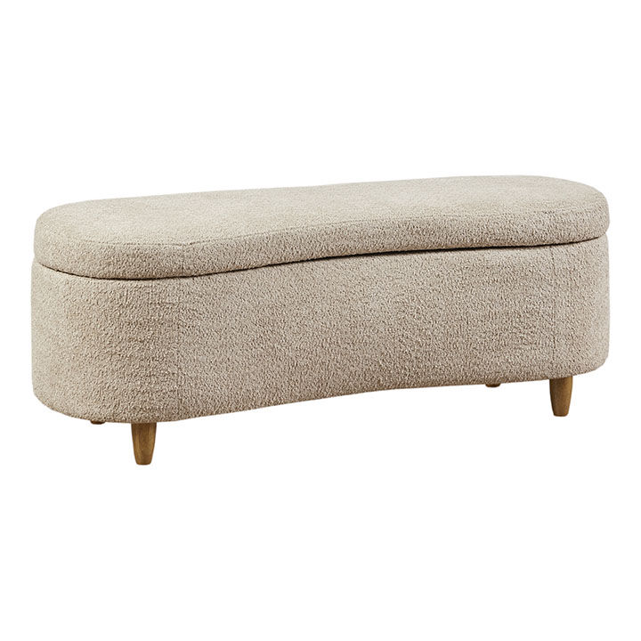 Curved online upholstered bench