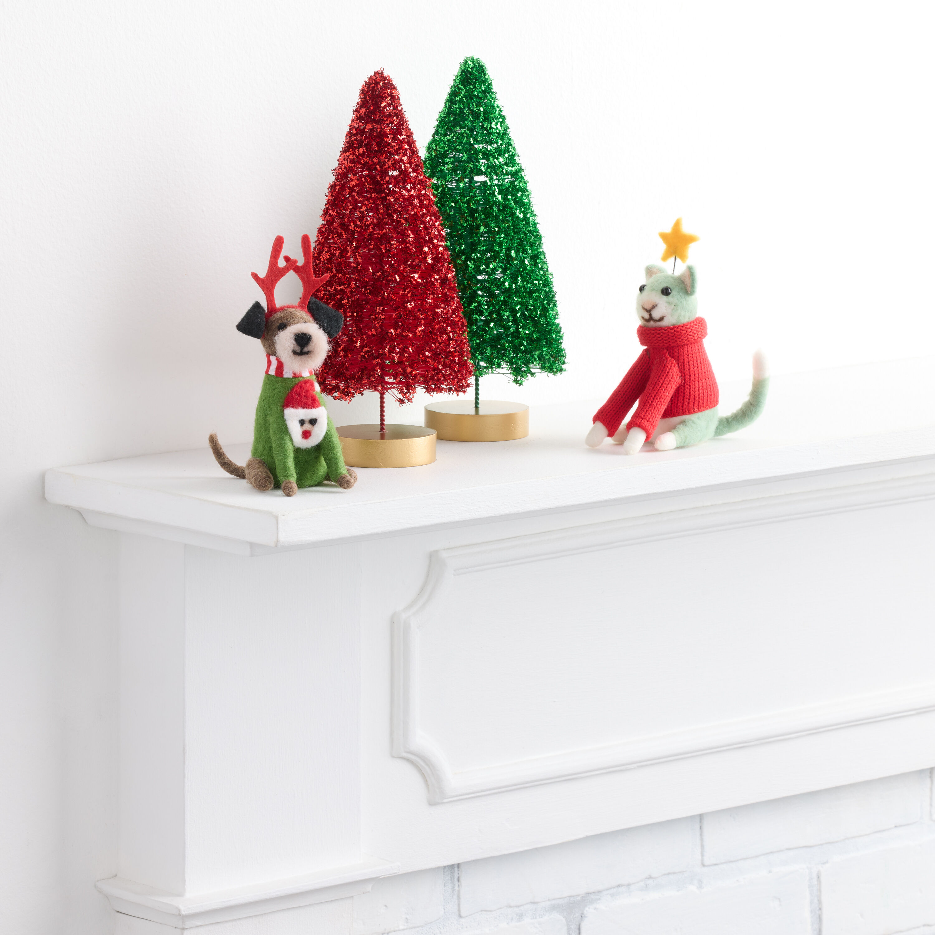 Glittered Bottlebrush Tree Decor image number 2