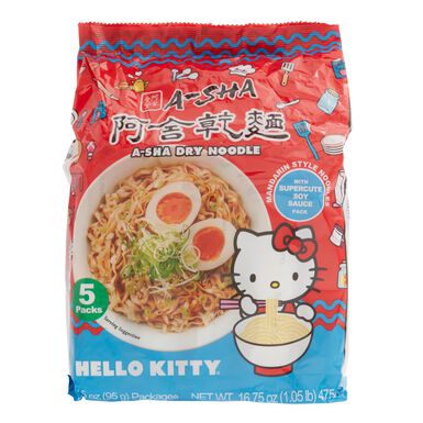 A-Sha Hello Kitty Supercute Soy Sauce Instant Noodles 5 Pack A-Sha Hello Kitty Supercute Soy Sauce Instant Noodles 5 Pack