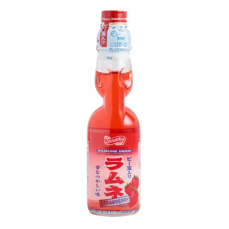Shirakiku Strawberry Ramune Soda image number 1