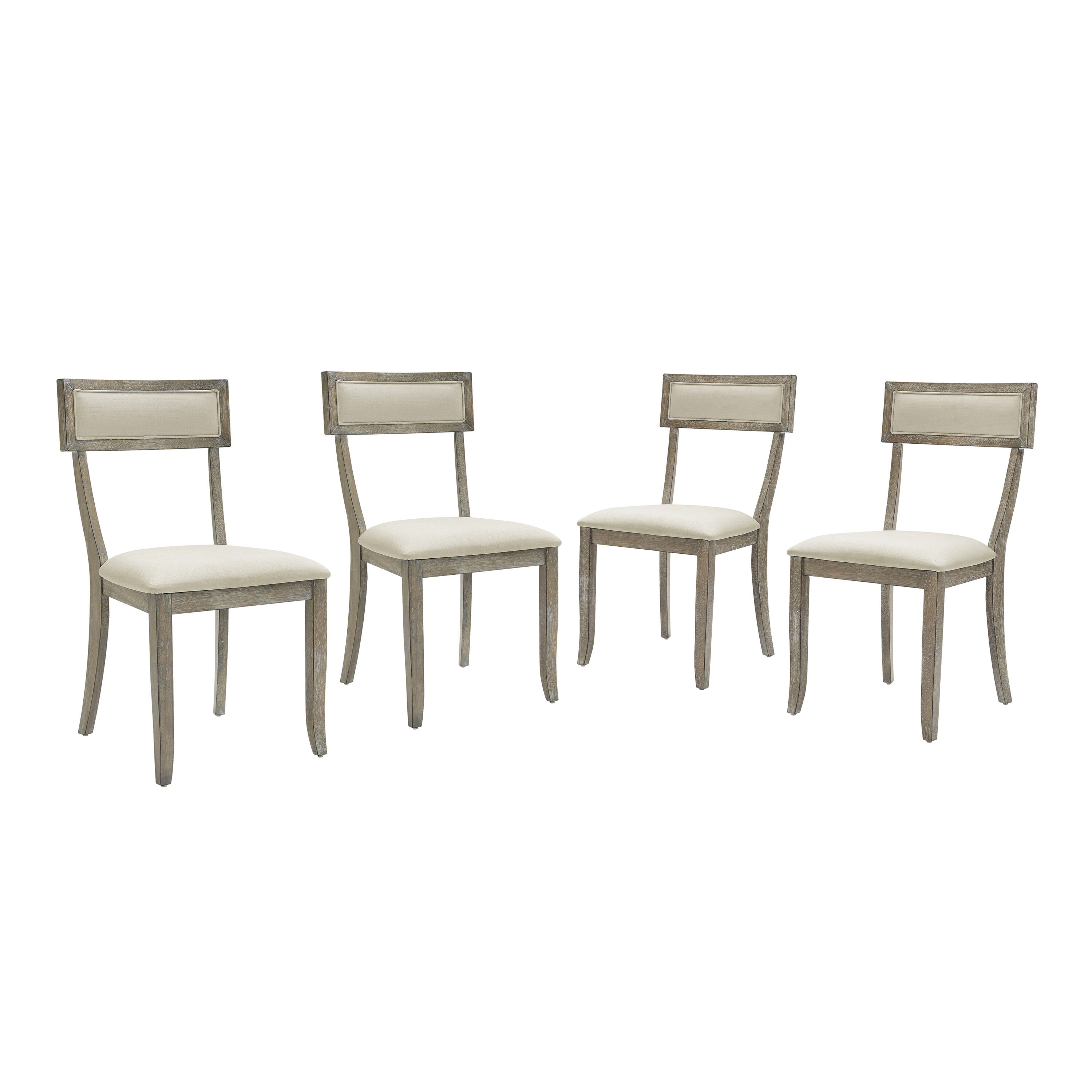 Fern Rustic Gray Wood Upholstered Dining Chair 4 Piece Set image number 5