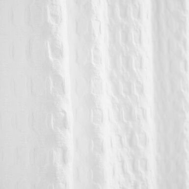 White Waffle Wide Weave Shower Curtain White Waffle Wide Weave Shower Curtain