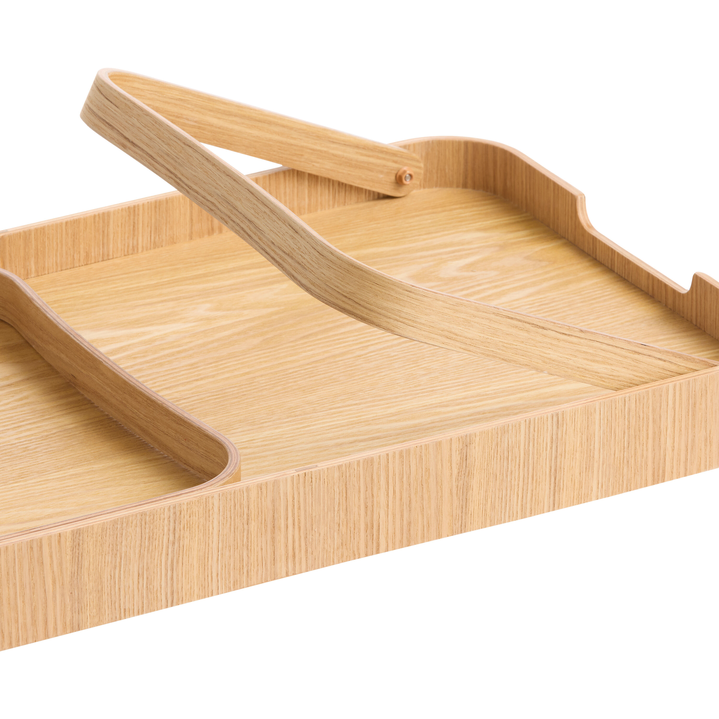 Pressed Willow Wood Bed Serving Tray with Folding Legs image number 2