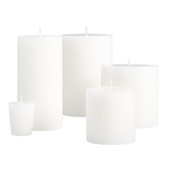 4x6 White Unscented Pillar Candle