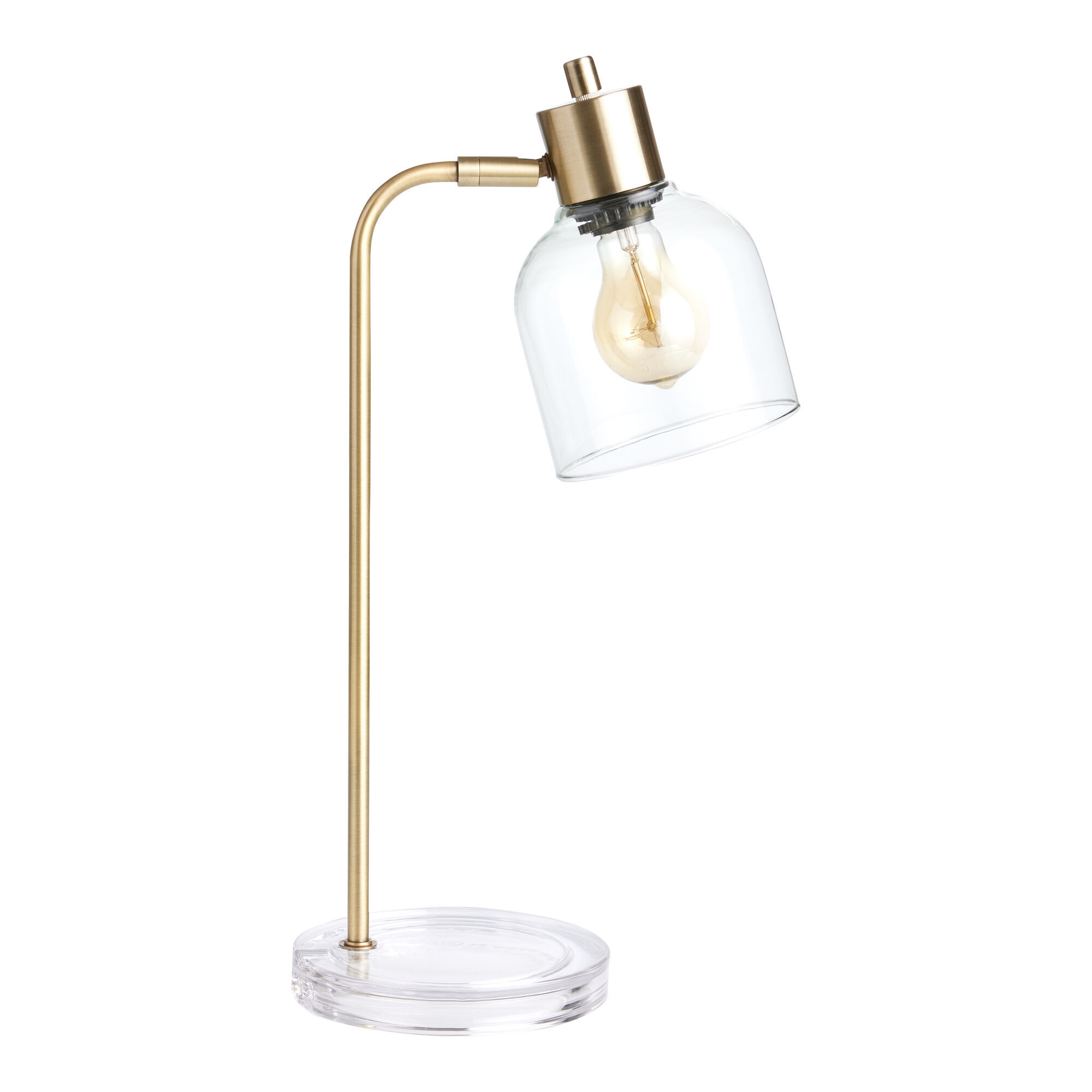 Glass task lamp top