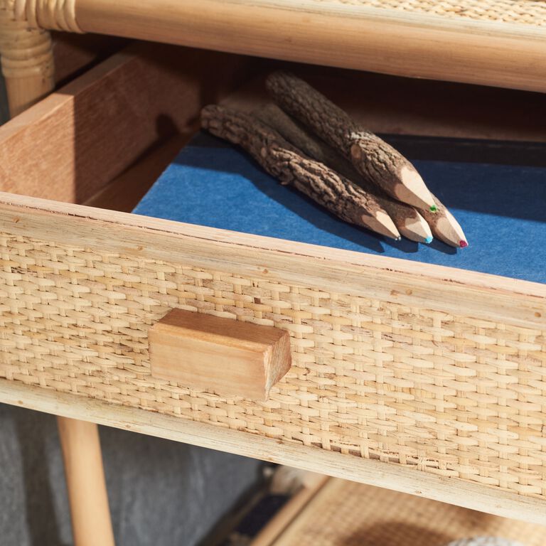Celia Natural Rattan Nightstand With Drawer image number 6