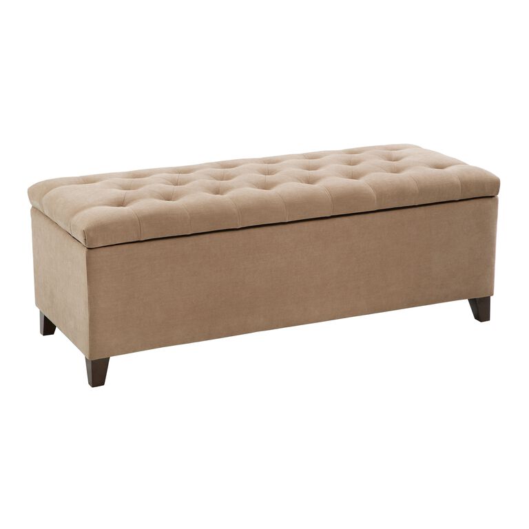 Wispy Tufted Upholstered Storage Bench image number 1