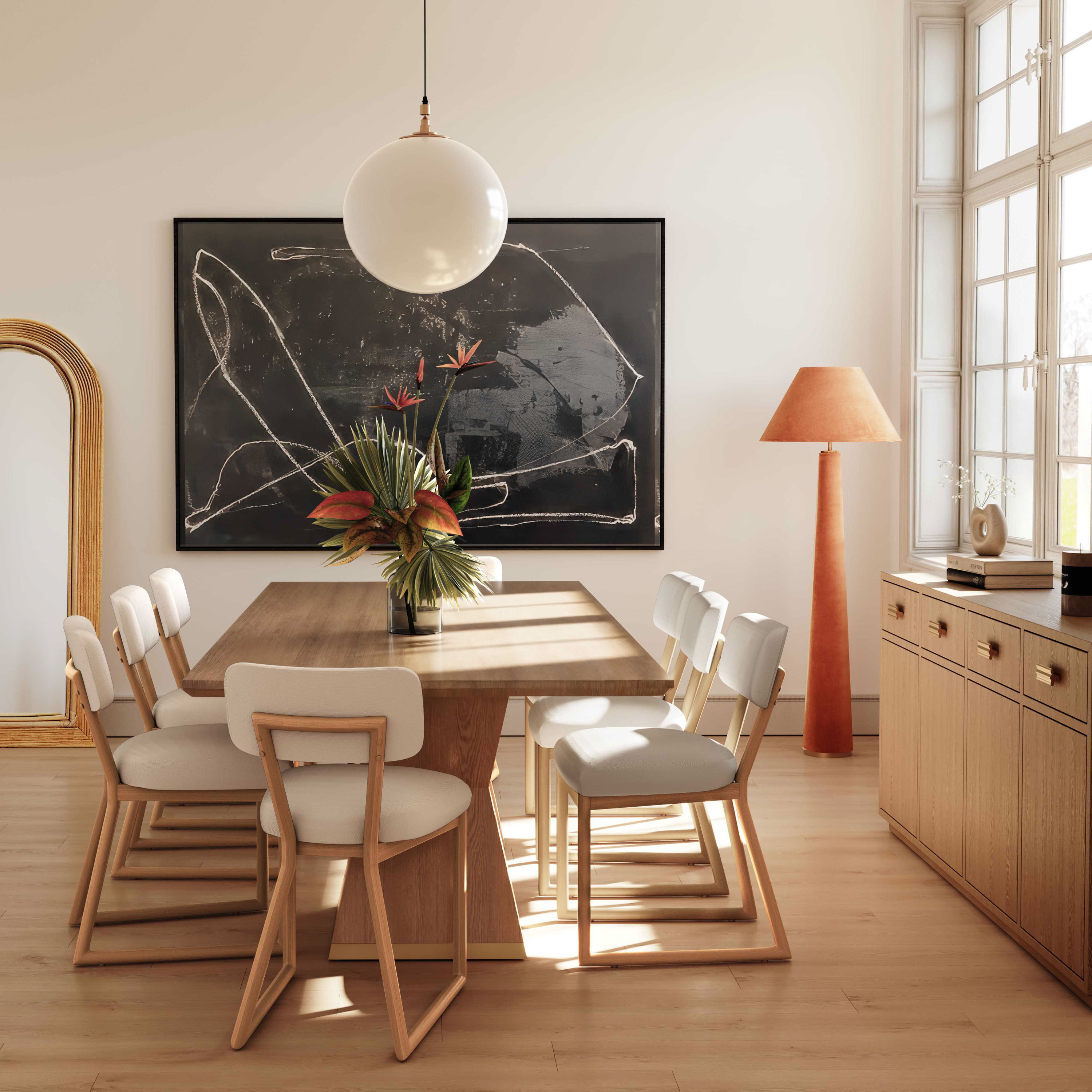 Tusten Recycled Fabric Split Back Upholstered Dining Chair image number 1