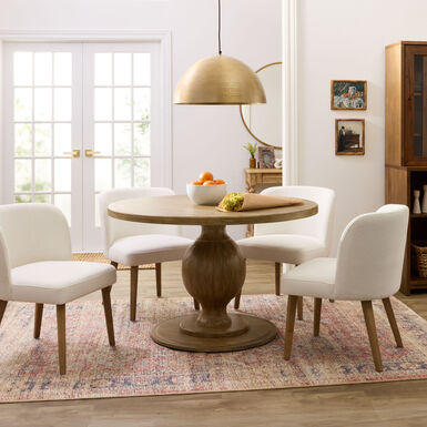 Blanca Round Whitewash Wood Dining Table Blanca Round Whitewash Wood Dining Table