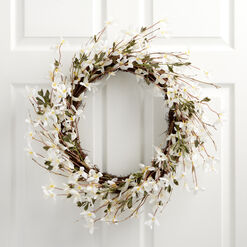 Faux Forsythia and Natural Twig Wreath
