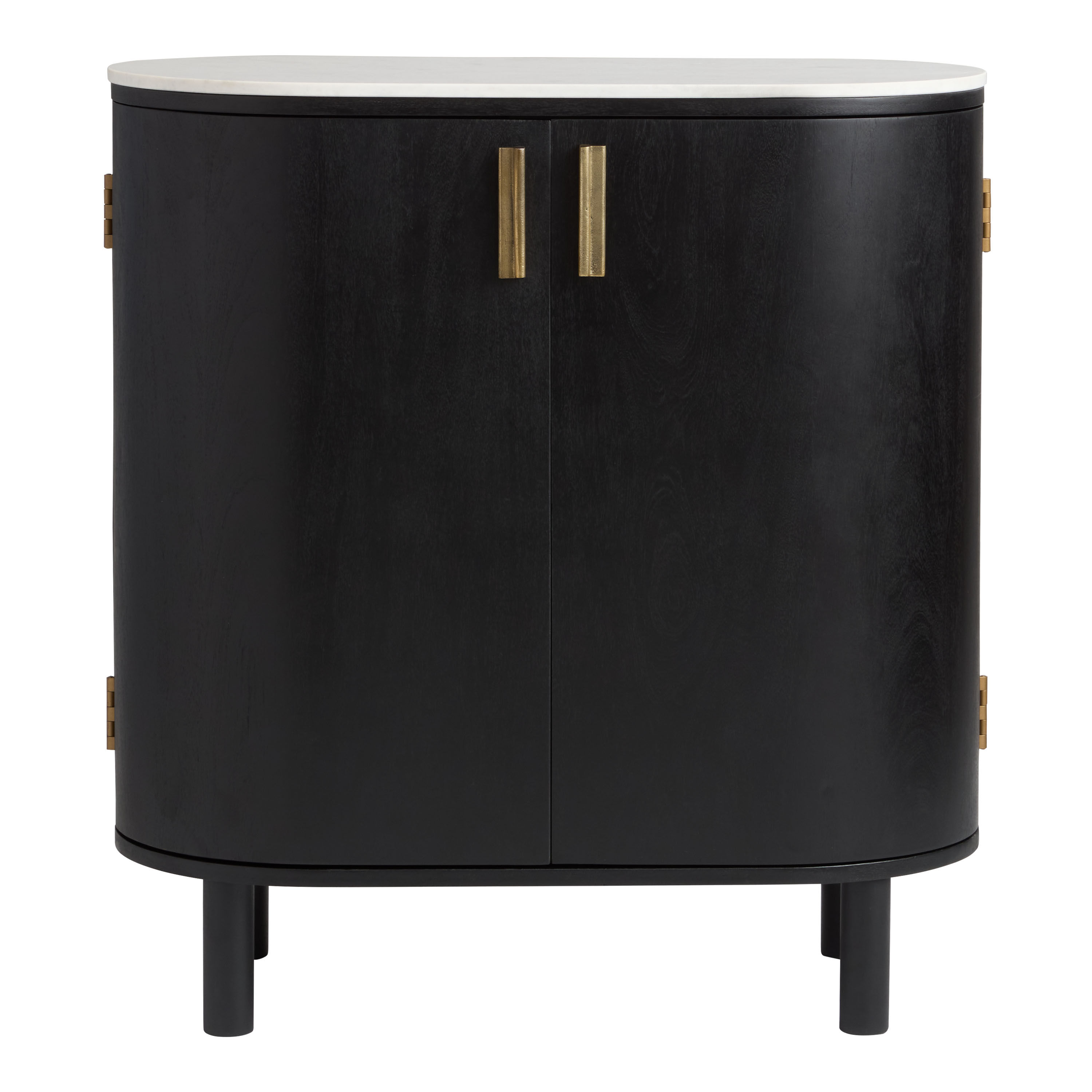 Caitlin Oval Marble Top Bar Cabinet World Market