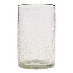 Crackle Recycled Highball Glass