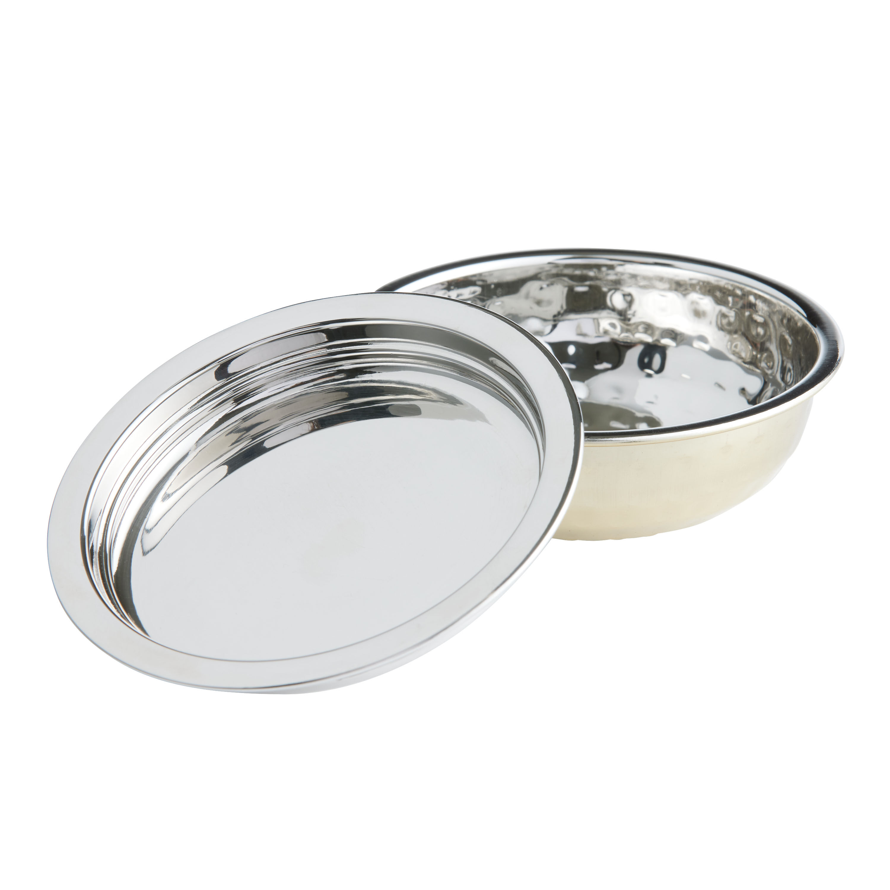 Gold Stainless Steel Pinch Bowl with Lid Set of 2 World Market