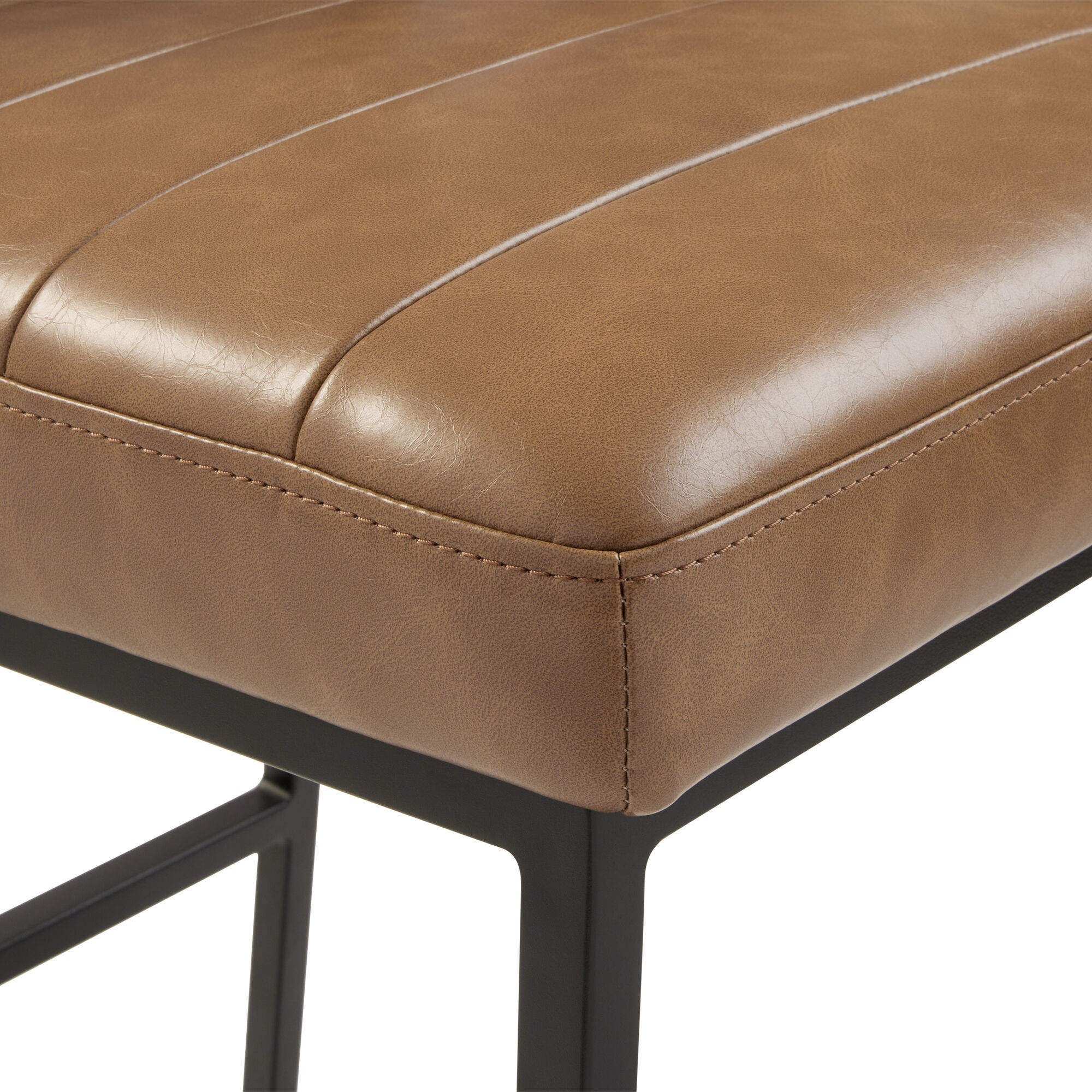 Cognac best sale leather stool