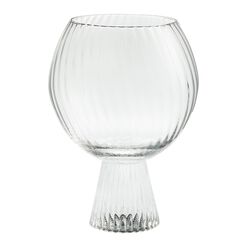 Daphne Ribbed Glass Goblet
