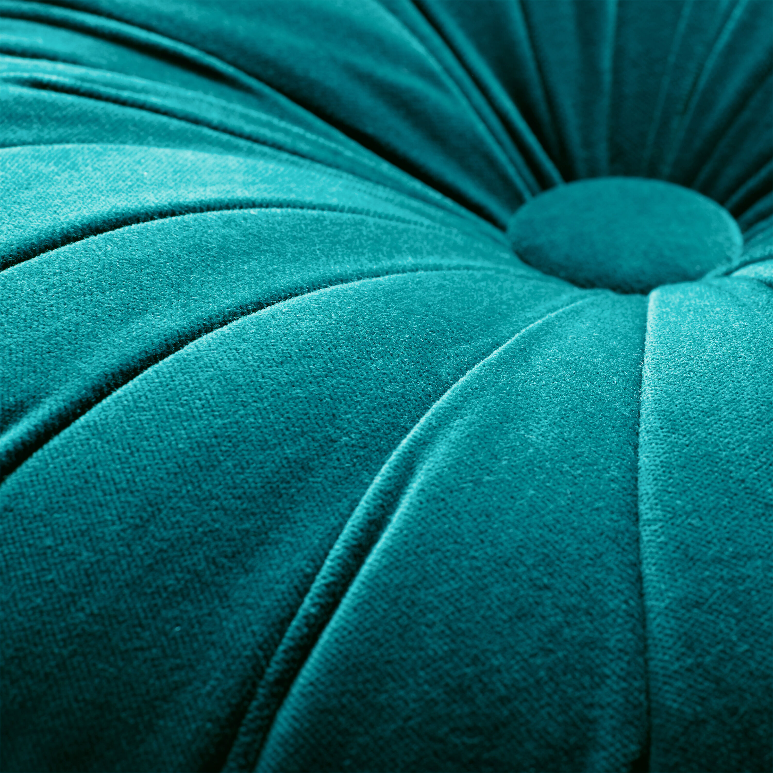 Round Tufted Velvet Throw Pillow