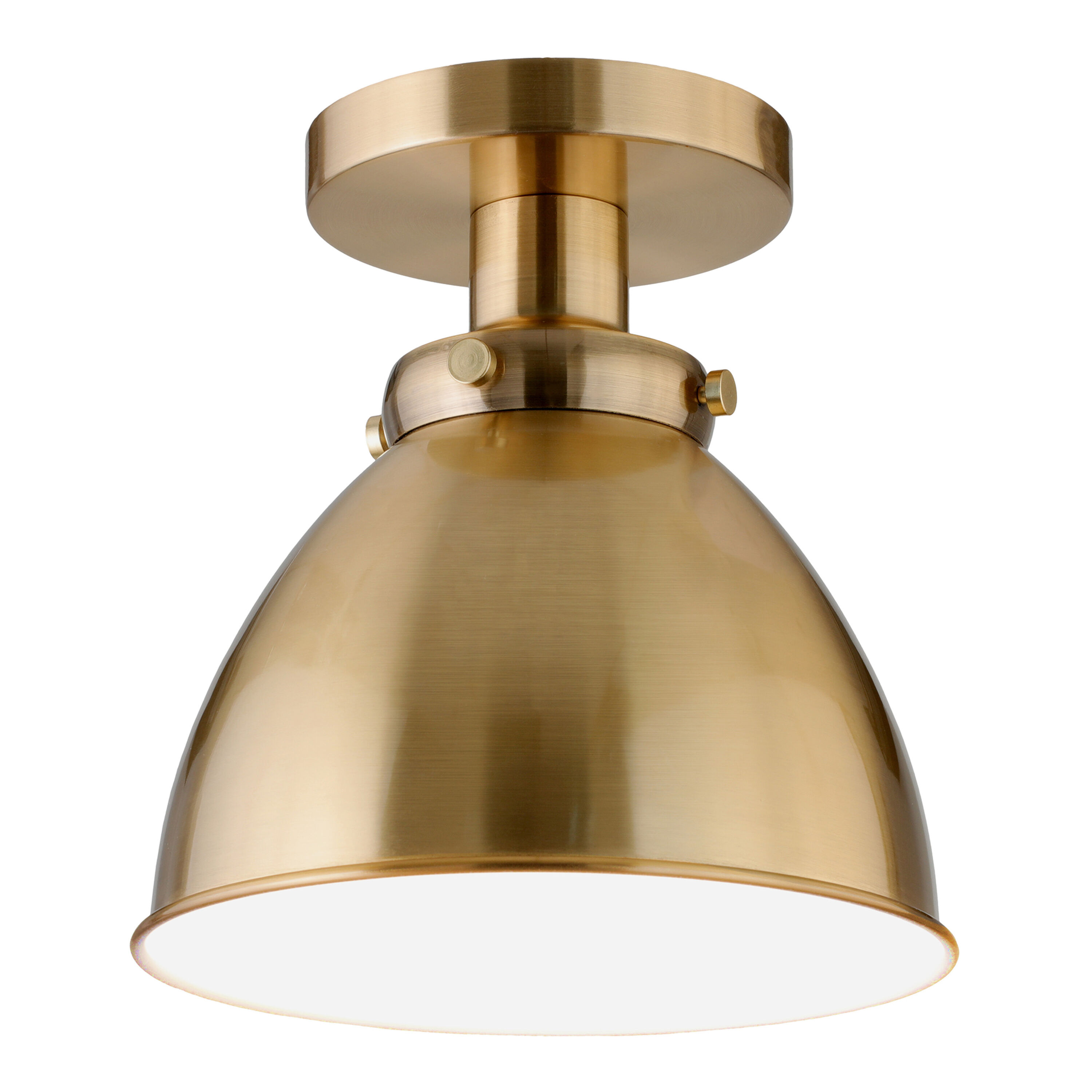 Inigo Metal Dome Semi Flush Mount Ceiling Light image number 2