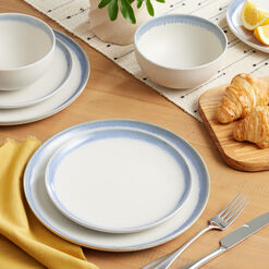 Kai Ivory And Blue Reactive Glaze Dinnerware Collection
