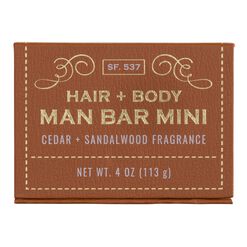 SF Soap Co. Cedar & Sandalwood Mini Man Bar Soap