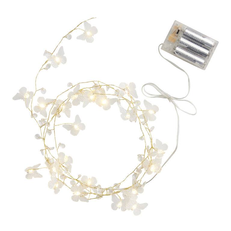 White Butterfys Holiday Light Wreath White Butterfys Holiday Light Wreath