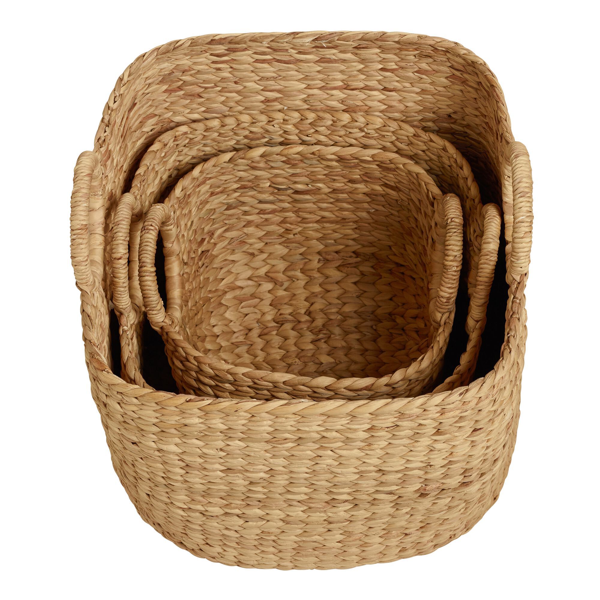 Aimee Square Water Hyacinth Arrow Basket by World Market