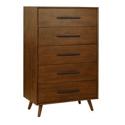 Fairbanks Tall Pecan Brown Ash Wood Dresser