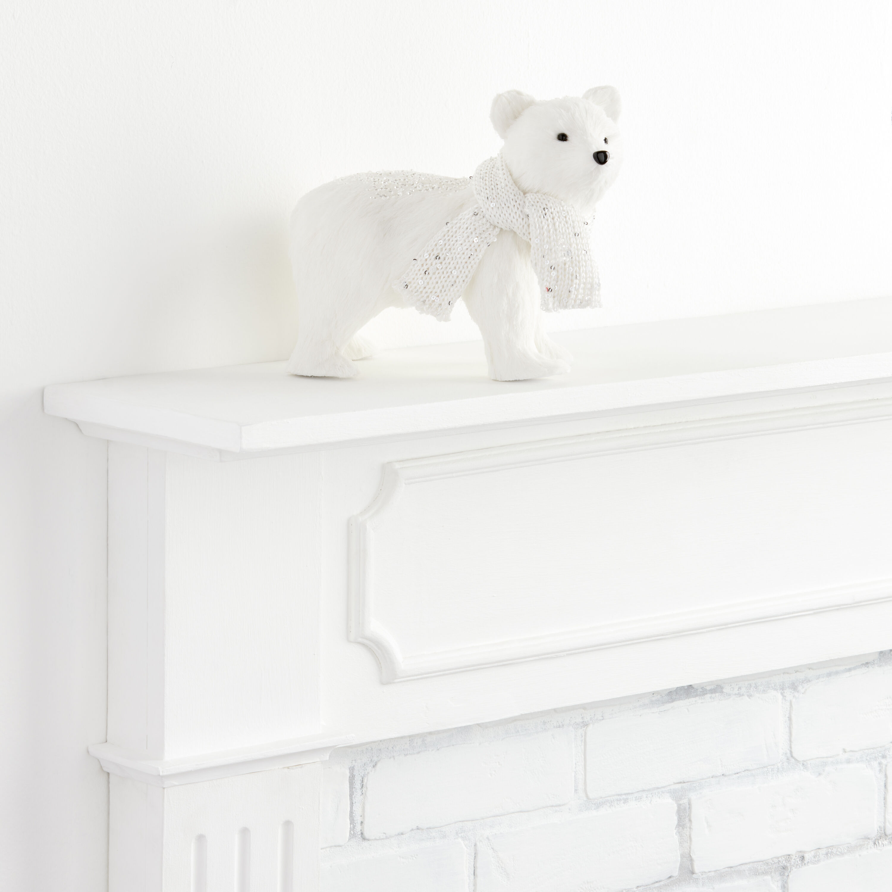 White Polar Bear With Scarf Decor image number 0