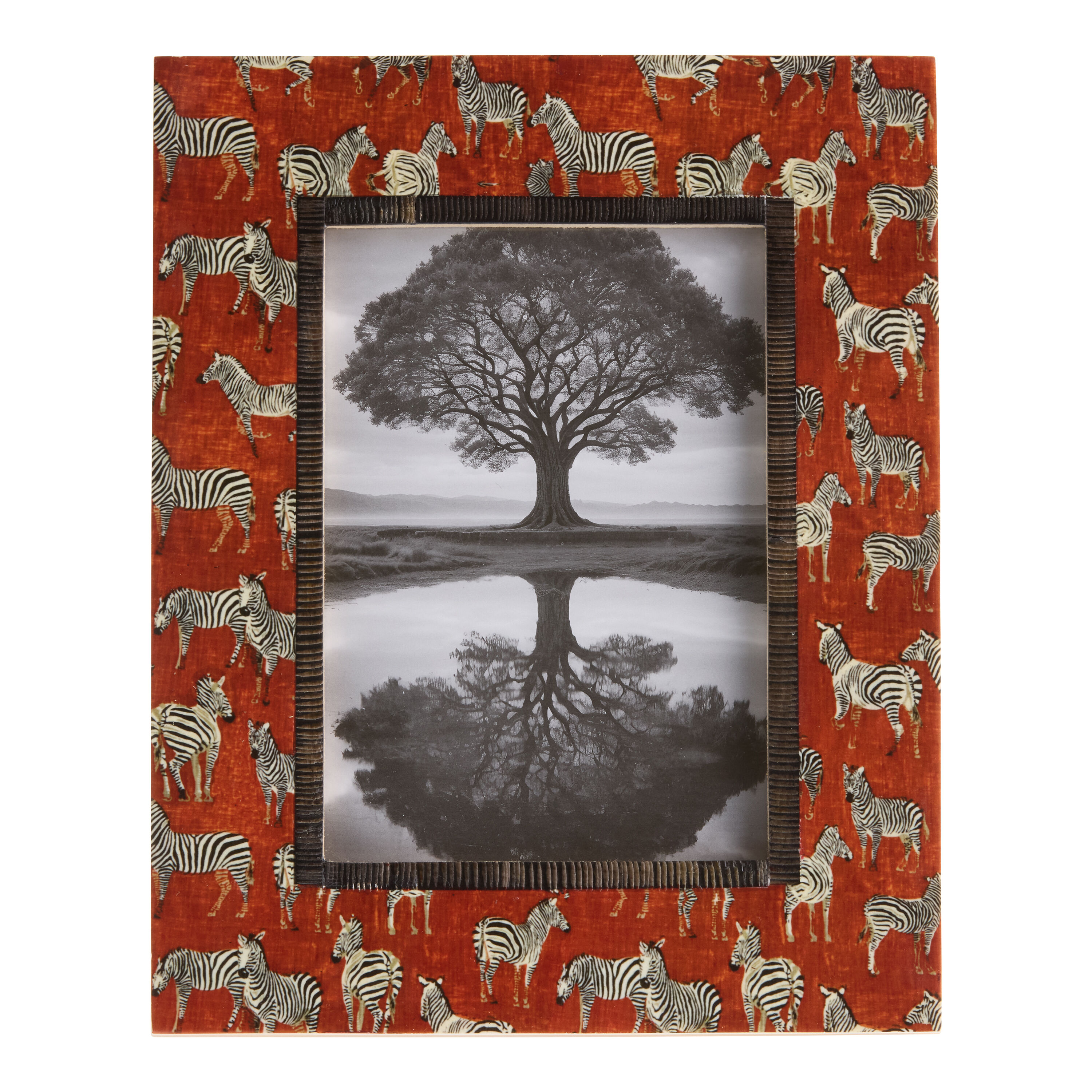 Dark Red Zebra Picture Frame image number 0